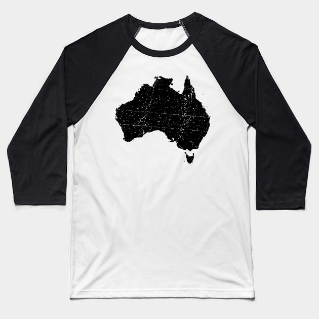 Australia continent Baseball T-Shirt by HBfunshirts